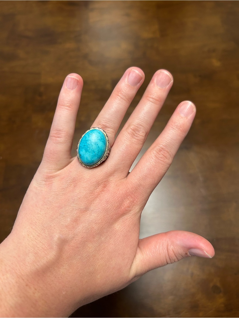 Barse Turquoise Colored Stone Ring Size 6.5-7
